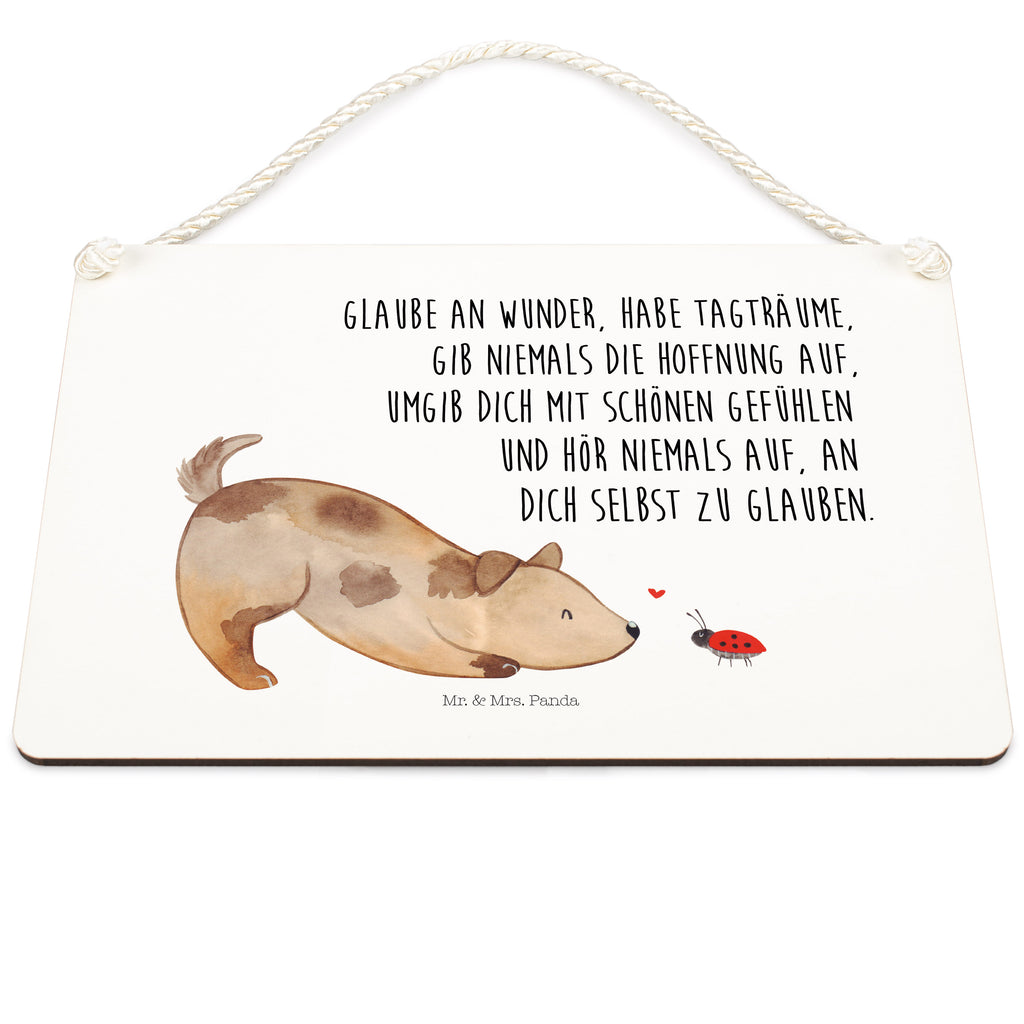 Deko Schild Hund Marienkäfer Dekoschild, Deko Schild, Schild, Tür Schild, Türschild, Holzschild, Wandschild, Wanddeko, Hund, Hundemotiv, Haustier, Hunderasse, Tierliebhaber, Hundebesitzer, Sprüche, Hunde, Hundespruch, Marienkäfer, Mischling, Mischlinghund