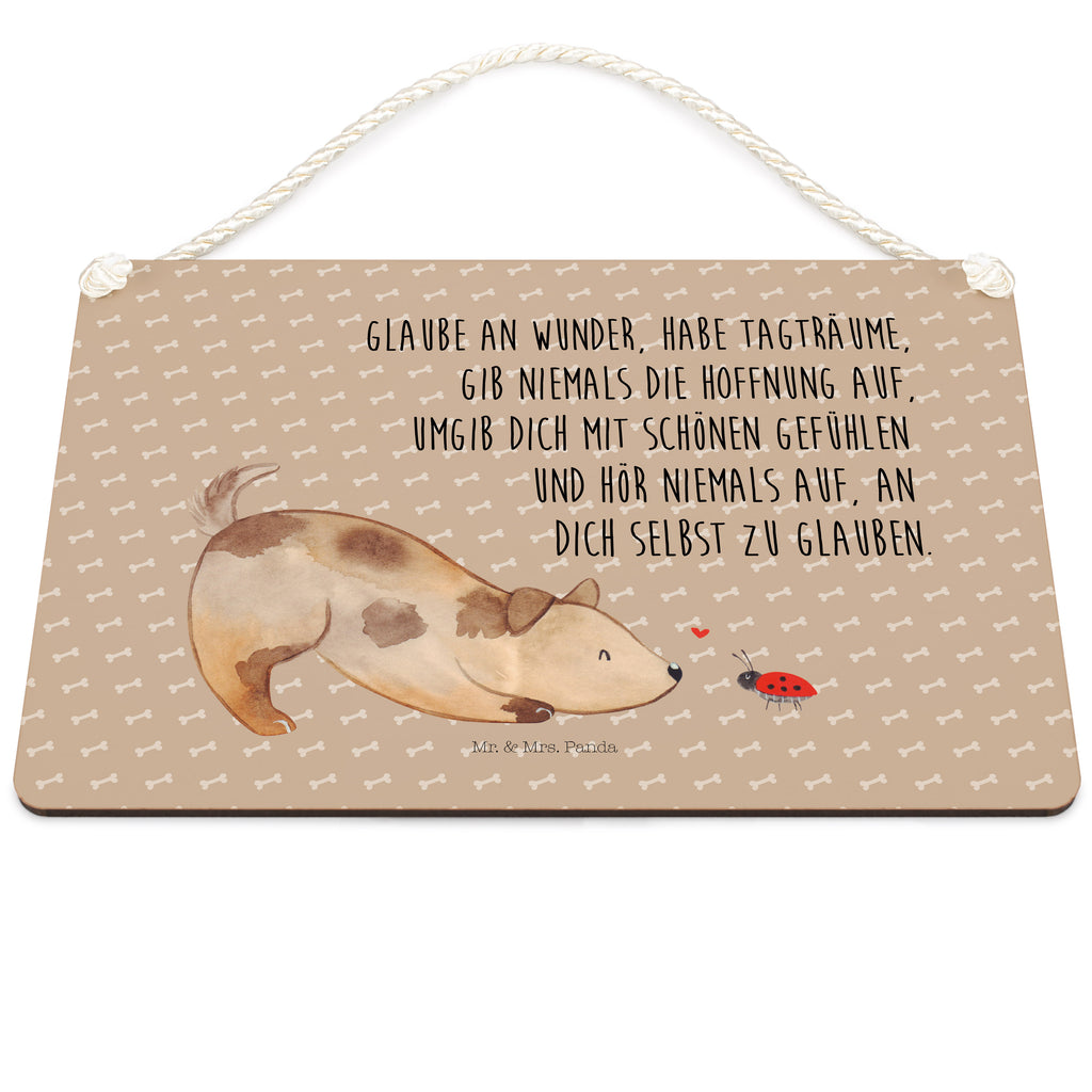 Deko Schild Hund Marienkäfer Dekoschild, Deko Schild, Schild, Tür Schild, Türschild, Holzschild, Wandschild, Wanddeko, Hund, Hundemotiv, Haustier, Hunderasse, Tierliebhaber, Hundebesitzer, Sprüche, Hunde, Hundespruch, Marienkäfer, Mischling, Mischlinghund