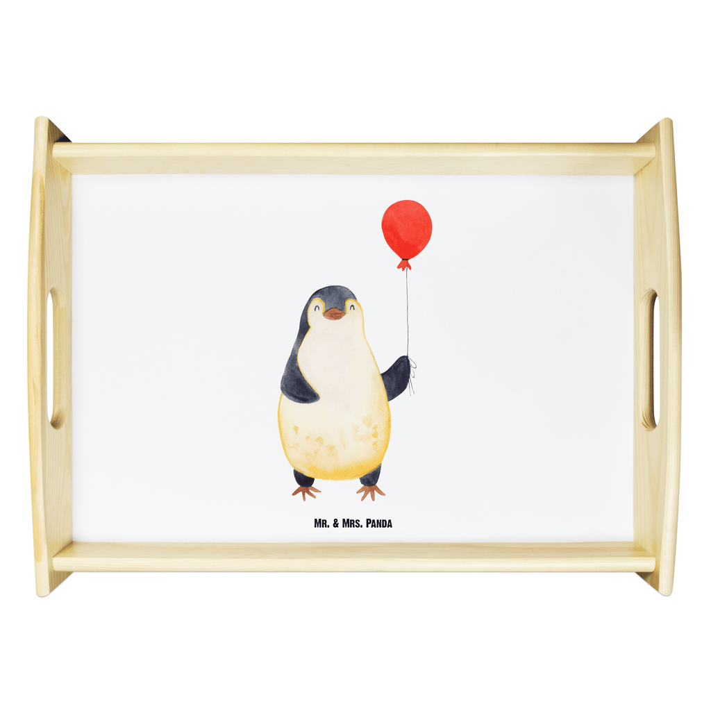 Serviertablett Pinguin Luftballon Tablett, Holztablett, Küchentablett, Dekotablett, Frühstückstablett, Pinguin, Pinguine, Luftballon, Tagträume, Lebenslust, Geschenk Freundin, Geschenkidee, beste Freundin, Motivation, Neustart, neues Leben, Liebe, Glück