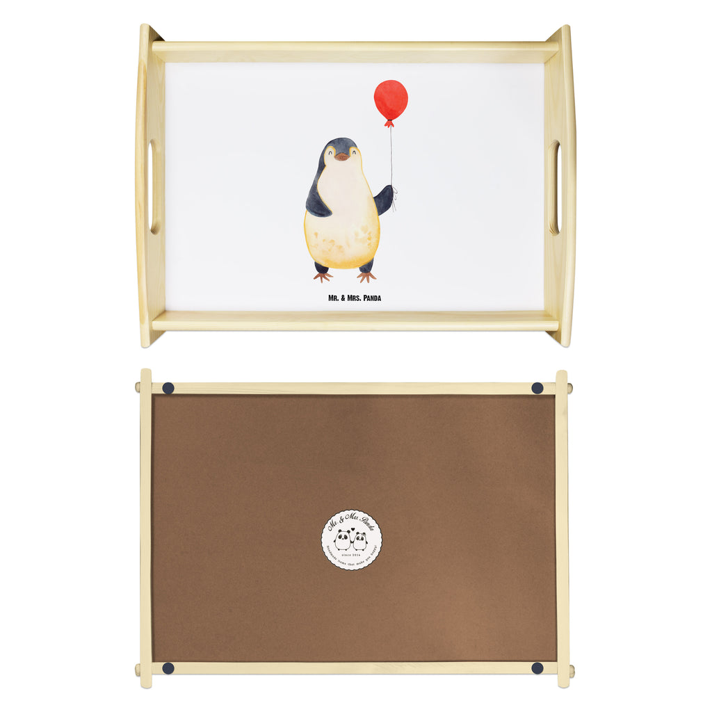 Serviertablett Pinguin Luftballon Tablett, Holztablett, Küchentablett, Dekotablett, Frühstückstablett, Pinguin, Pinguine, Luftballon, Tagträume, Lebenslust, Geschenk Freundin, Geschenkidee, beste Freundin, Motivation, Neustart, neues Leben, Liebe, Glück