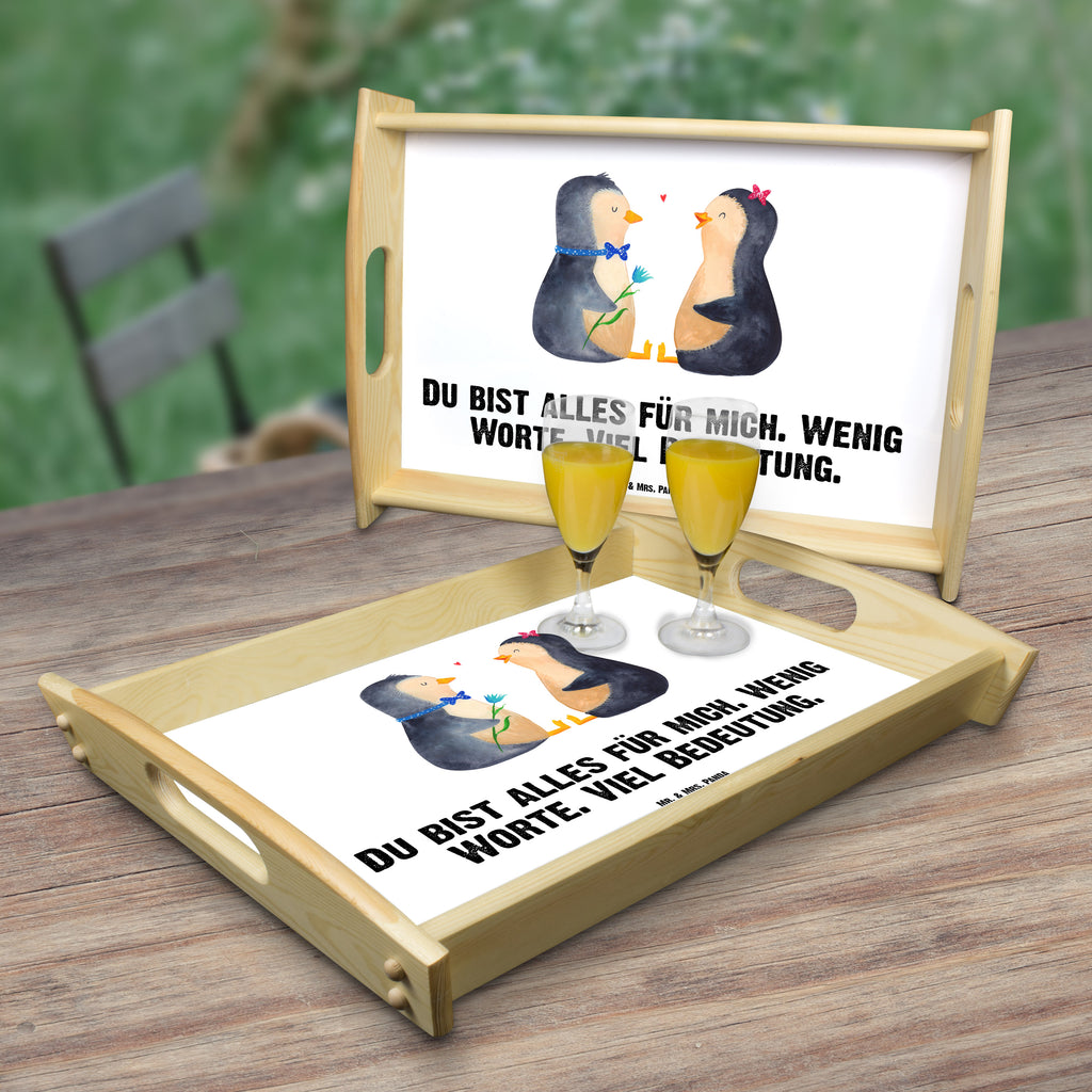 Serviertablett Pinguin Pärchen Tablett, Holztablett, Küchentablett, Dekotablett, Frühstückstablett, Pinguin, Pinguine, Liebe, Liebespaar, Liebesbeweis, Liebesgeschenk, Verlobung, Jahrestag, Hochzeitstag, Hochzeit, Hochzeitsgeschenk, große Liebe, Traumpaar