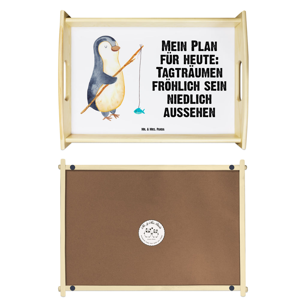 Serviertablett Pinguin Angler Tablett, Holztablett, Küchentablett, Dekotablett, Frühstückstablett, Pinguin, Pinguine, Angeln, Angler, Tagträume, Hobby, Plan, Planer, Tagesplan, Neustart, Motivation, Geschenk, Freundinnen, Geschenkidee, Urlaub, Wochenende