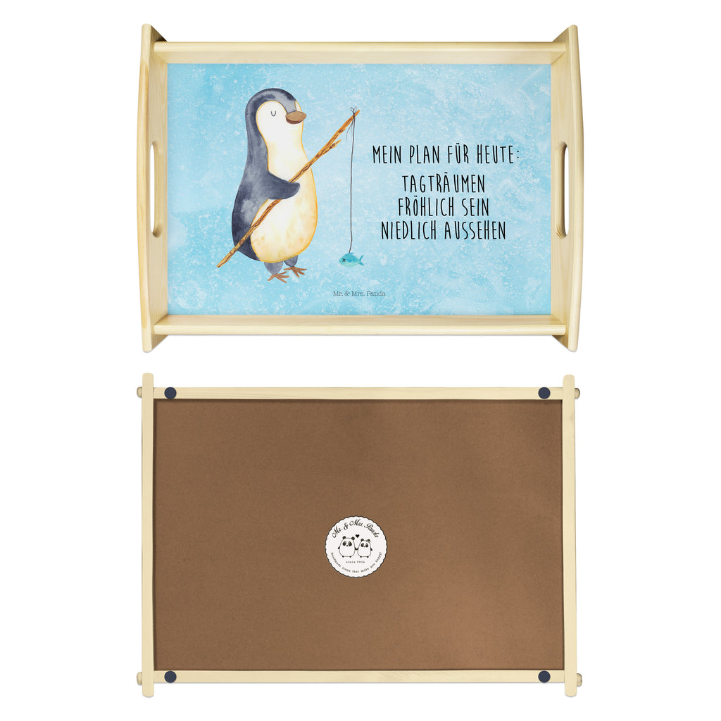 Serviertablett Pinguin Angler Tablett, Holztablett, Küchentablett, Dekotablett, Frühstückstablett, Pinguin, Pinguine, Angeln, Angler, Tagträume, Hobby, Plan, Planer, Tagesplan, Neustart, Motivation, Geschenk, Freundinnen, Geschenkidee, Urlaub, Wochenende