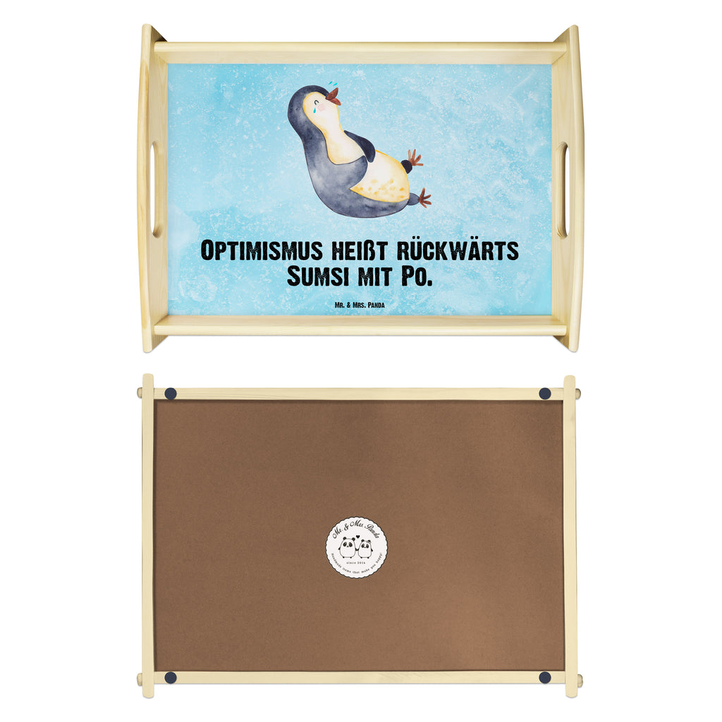 Serviertablett Pinguin lachend Tablett, Holztablett, Küchentablett, Dekotablett, Frühstückstablett, Pinguin, Pinguine, lustiger Spruch, Optimismus, Fröhlich, Lachen, Humor, Fröhlichkeit