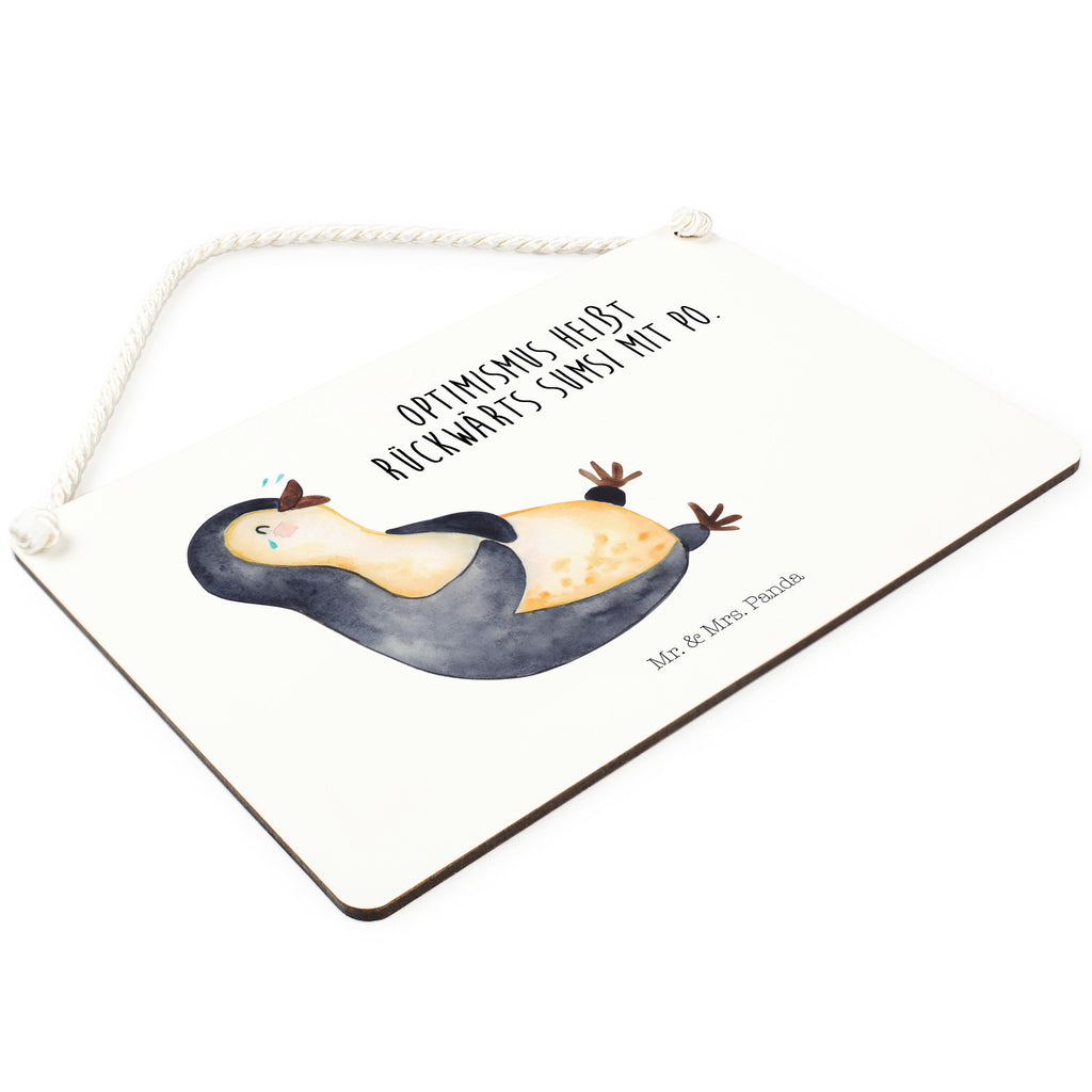 Deko Schild Pinguin lachend Dekoschild, Deko Schild, Schild, Tür Schild, Türschild, Holzschild, Wandschild, Wanddeko, Pinguin, Pinguine, lustiger Spruch, Optimismus, Fröhlich, Lachen, Humor, Fröhlichkeit