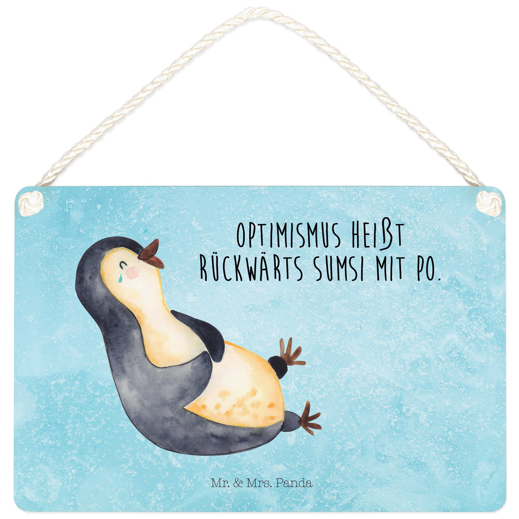 Deko Schild Pinguin lachend Dekoschild, Deko Schild, Schild, Tür Schild, Türschild, Holzschild, Wandschild, Wanddeko, Pinguin, Pinguine, lustiger Spruch, Optimismus, Fröhlich, Lachen, Humor, Fröhlichkeit