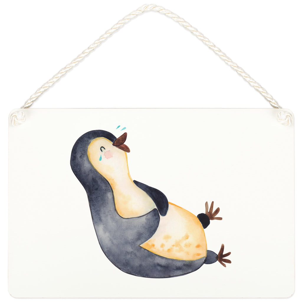 Deko Schild Pinguin lachend Dekoschild, Deko Schild, Schild, Tür Schild, Türschild, Holzschild, Wandschild, Wanddeko, Pinguin, Pinguine, lustiger Spruch, Optimismus, Fröhlich, Lachen, Humor, Fröhlichkeit