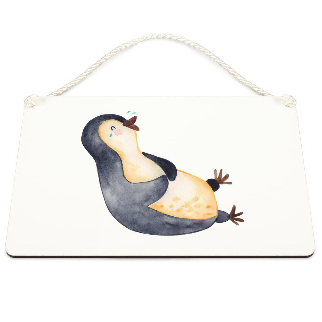 Deko Schild Pinguin lachend Dekoschild, Deko Schild, Schild, Tür Schild, Türschild, Holzschild, Wandschild, Wanddeko, Pinguin, Pinguine, lustiger Spruch, Optimismus, Fröhlich, Lachen, Humor, Fröhlichkeit