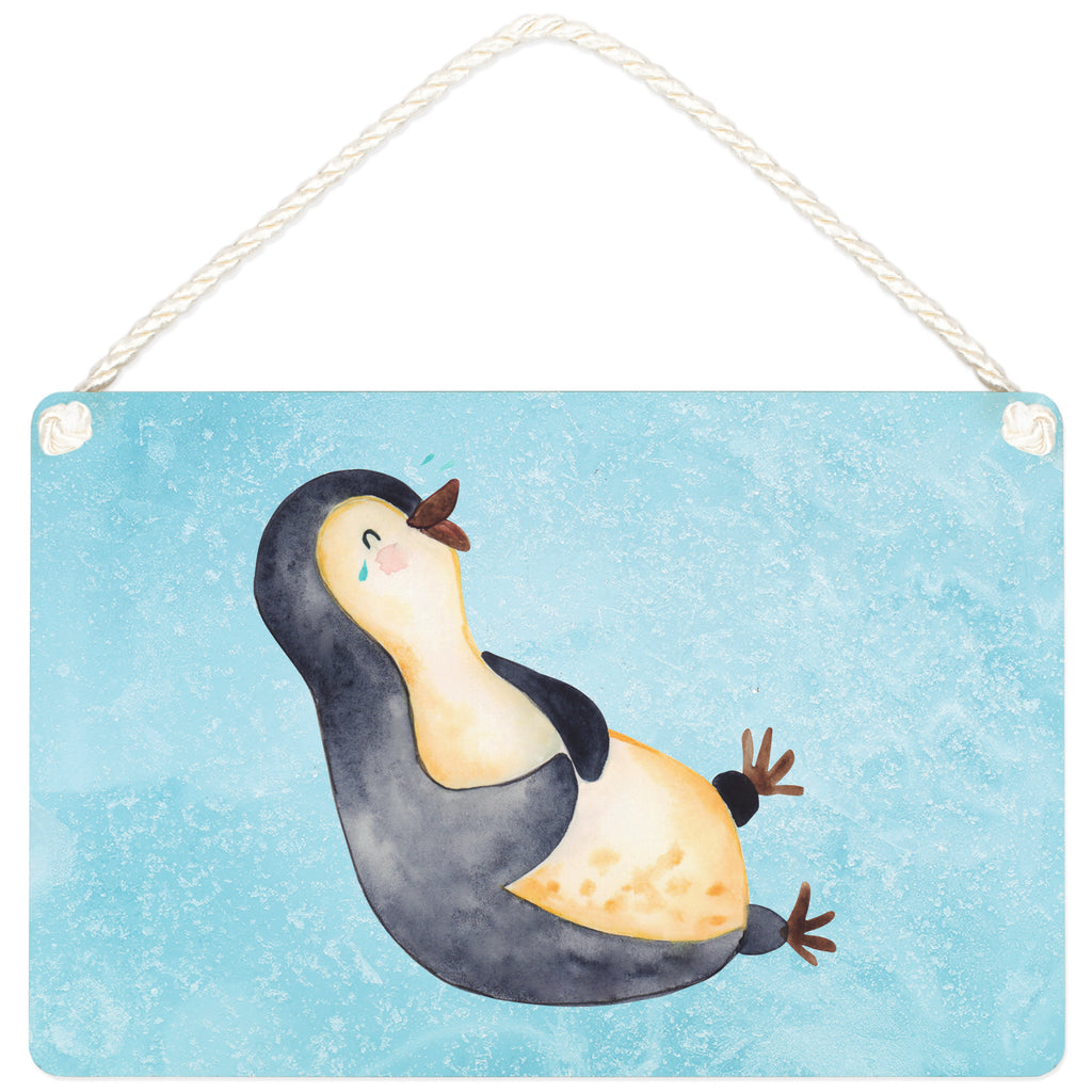 Deko Schild Pinguin lachend Dekoschild, Deko Schild, Schild, Tür Schild, Türschild, Holzschild, Wandschild, Wanddeko, Pinguin, Pinguine, lustiger Spruch, Optimismus, Fröhlich, Lachen, Humor, Fröhlichkeit