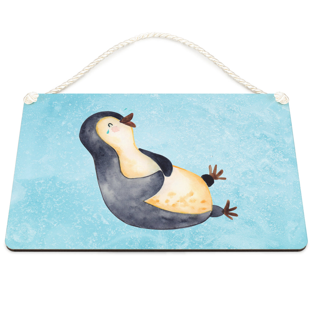 Deko Schild Pinguin lachend Dekoschild, Deko Schild, Schild, Tür Schild, Türschild, Holzschild, Wandschild, Wanddeko, Pinguin, Pinguine, lustiger Spruch, Optimismus, Fröhlich, Lachen, Humor, Fröhlichkeit