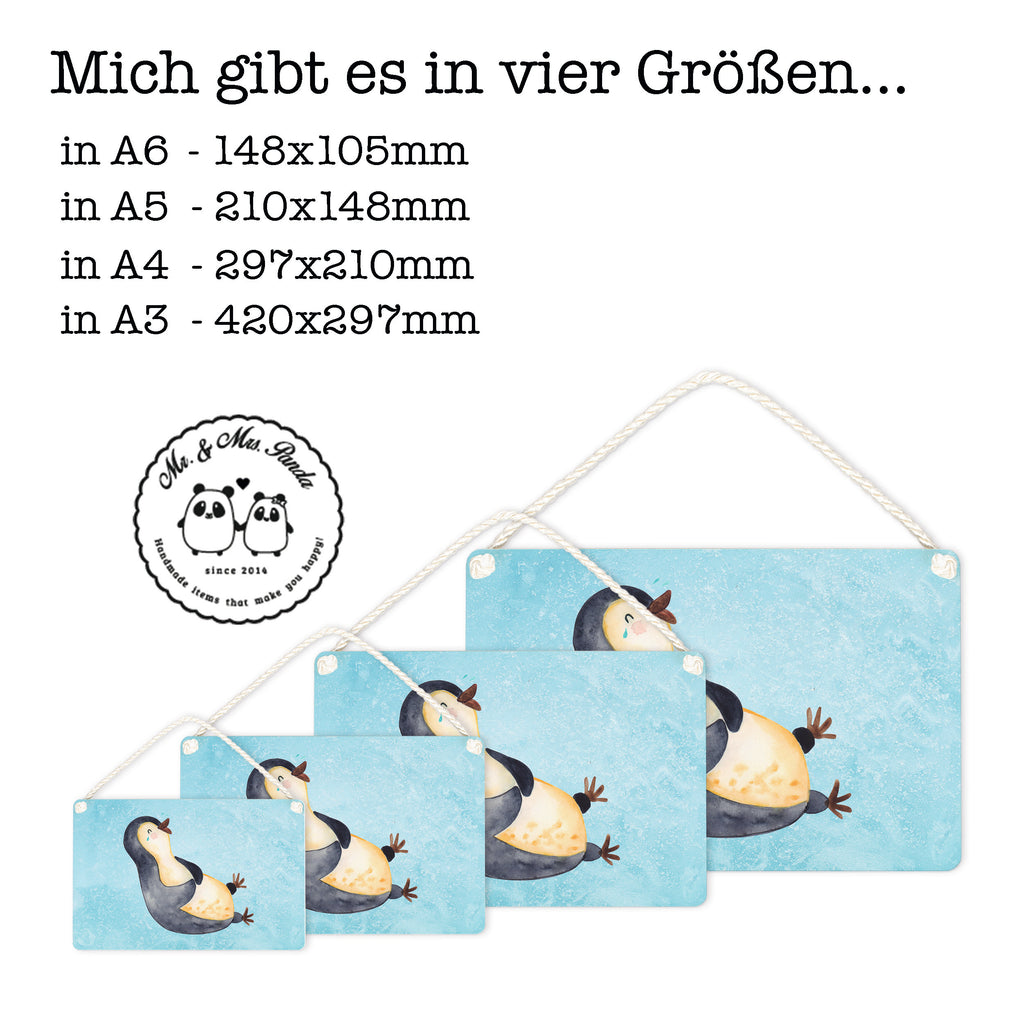 Deko Schild Pinguin lachend Dekoschild, Deko Schild, Schild, Tür Schild, Türschild, Holzschild, Wandschild, Wanddeko, Pinguin, Pinguine, lustiger Spruch, Optimismus, Fröhlich, Lachen, Humor, Fröhlichkeit
