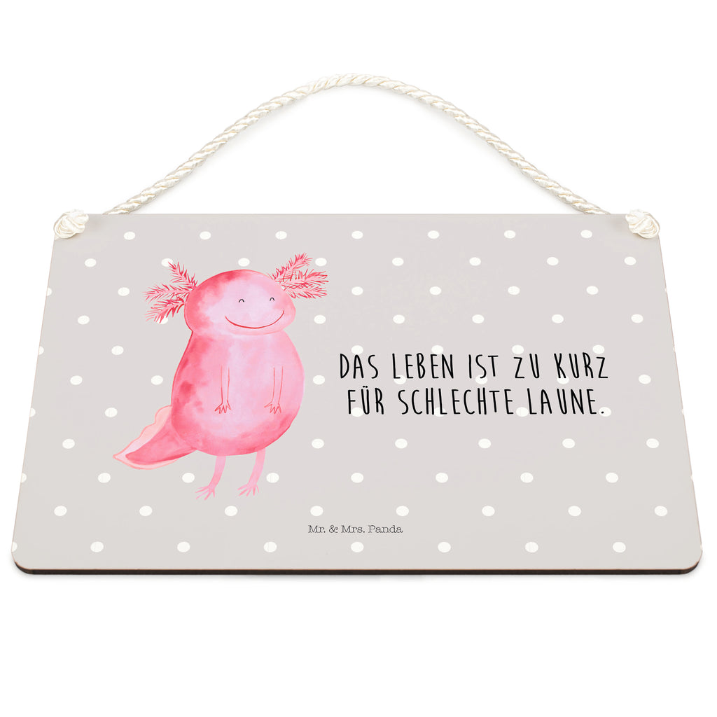 Deko Schild Axolotl glücklich Dekoschild, Deko Schild, Schild, Tür Schild, Türschild, Holzschild, Wandschild, Wanddeko, Axolotl, Molch, Axolot, Schwanzlurch, Lurch, Lurche, Motivation, gute Laune