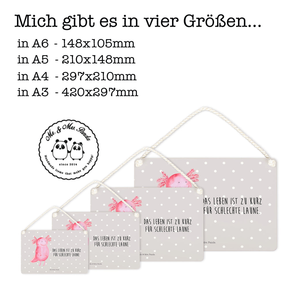 Deko Schild Axolotl glücklich Dekoschild, Deko Schild, Schild, Tür Schild, Türschild, Holzschild, Wandschild, Wanddeko, Axolotl, Molch, Axolot, Schwanzlurch, Lurch, Lurche, Motivation, gute Laune