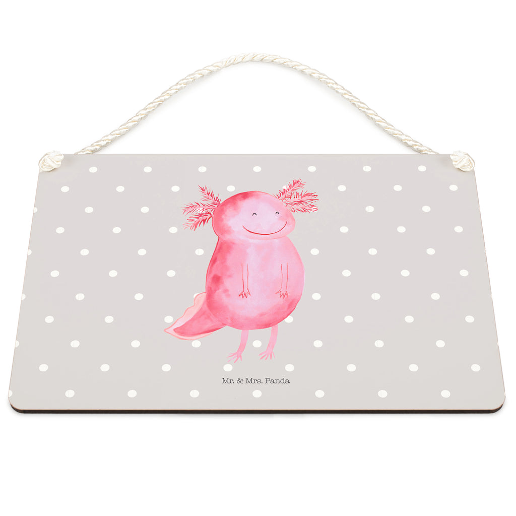 Deko Schild Axolotl glücklich Dekoschild, Deko Schild, Schild, Tür Schild, Türschild, Holzschild, Wandschild, Wanddeko, Axolotl, Molch, Axolot, Schwanzlurch, Lurch, Lurche, Motivation, gute Laune