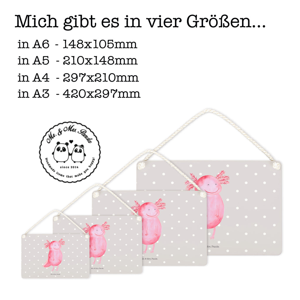 Deko Schild Axolotl glücklich Dekoschild, Deko Schild, Schild, Tür Schild, Türschild, Holzschild, Wandschild, Wanddeko, Axolotl, Molch, Axolot, Schwanzlurch, Lurch, Lurche, Motivation, gute Laune