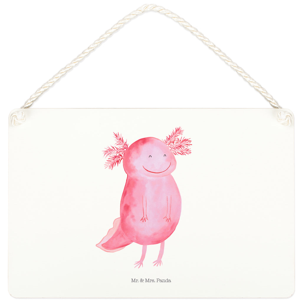 Deko Schild Axolotl glücklich Dekoschild, Deko Schild, Schild, Tür Schild, Türschild, Holzschild, Wandschild, Wanddeko, Axolotl, Molch, Axolot, Schwanzlurch, Lurch, Lurche, Motivation, gute Laune