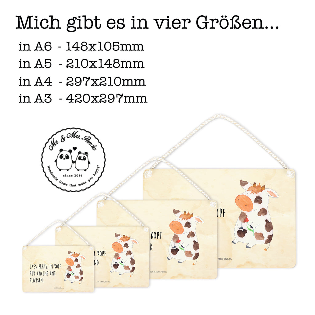 Deko Schild Kuh Dekoschild, Deko Schild, Schild, Tür Schild, Türschild, Holzschild, Wandschild, Wanddeko, Bauernhof, Hoftiere, Landwirt, Landwirtin, Kuh, Kühe, Träume, Flausen, Spruch, Magie, Motivtion, Hof, Milch, Milchkuh