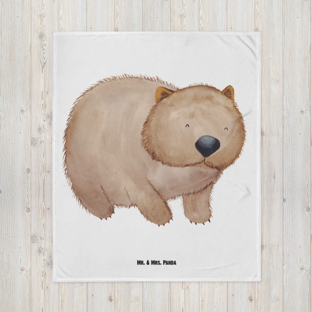 Babydecke Wombat Babydecke, Babygeschenk, Geschenk Geburt, Babyecke Kuscheldecke, Krabbeldecke, Tiermotive, Gute Laune, lustige Sprüche, Tiere, Wombat, Das Leben ist schön, Motivation, Spruch, Australien