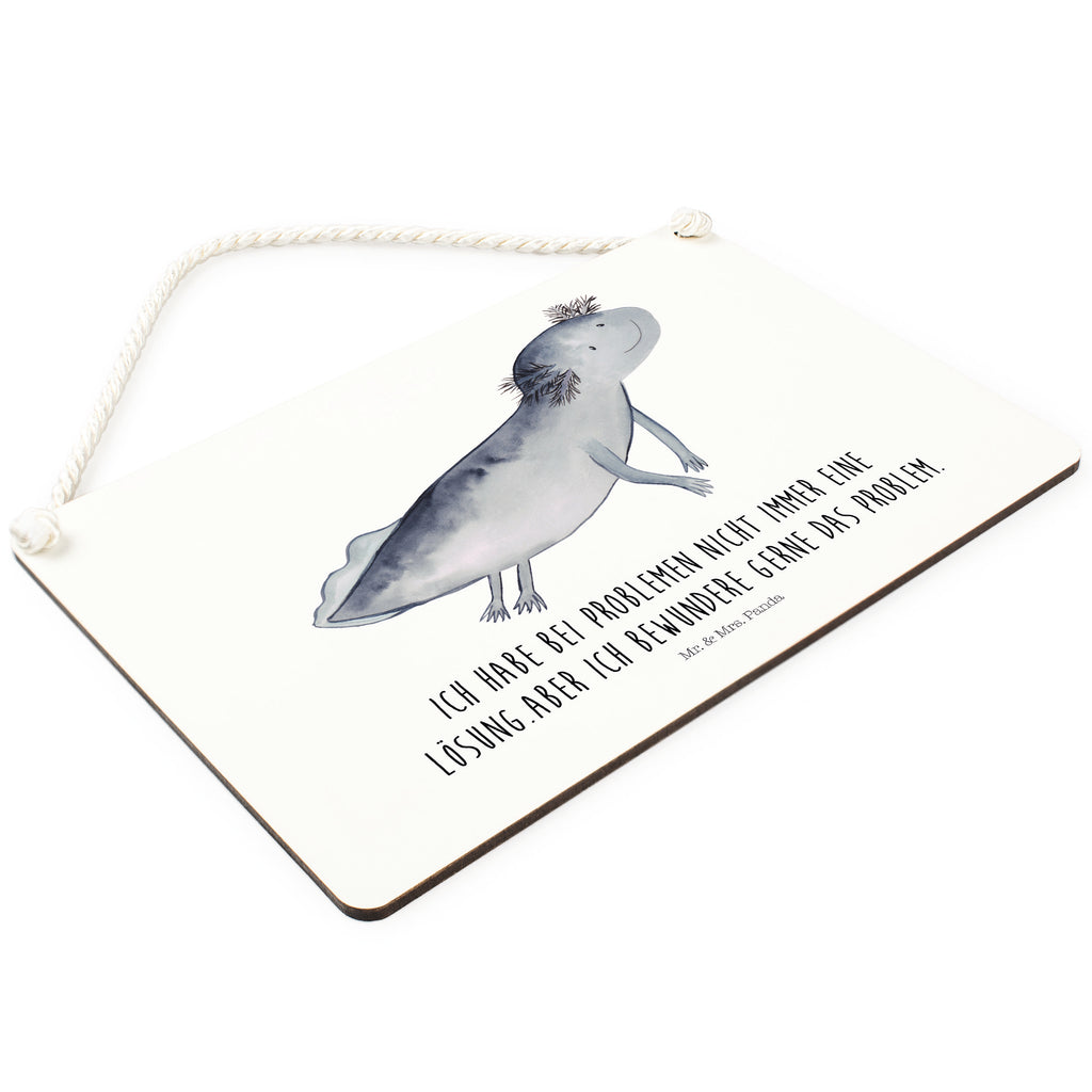 Deko Schild Axolotl schwimmt Axolotl, Axolot, Schwanzlurch, Lurch, Lurche, Problem, Probleme, Lösungen, Motivation,  Dekoschild, Deko Schild, Schild, Tür Schild, Türschild, Holzschild, Wandschild, Wanddeko  Axolotl, Molch