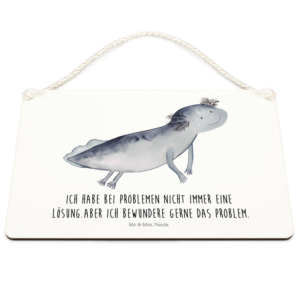 Deko Schild Axolotl schwimmt Axolotl, Axolot, Schwanzlurch, Lurch, Lurche, Problem, Probleme, Lösungen, Motivation,  Dekoschild, Deko Schild, Schild, Tür Schild, Türschild, Holzschild, Wandschild, Wanddeko  Axolotl, Molch