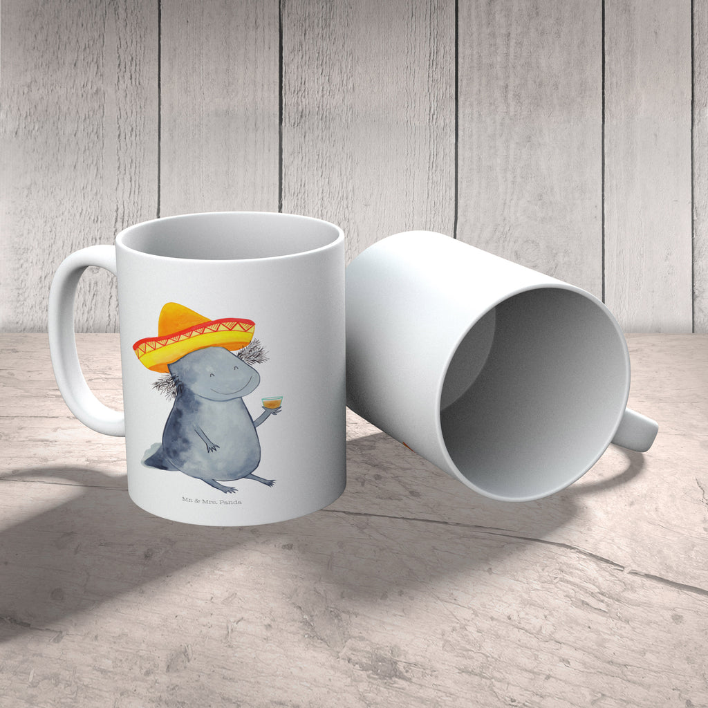 Tasse Axolotl Tequila Axolotl, Mexico, Mexiko, Sombrero, Zitrone, Tequila, Motivation, Spruch, Schwanzlurch, Lurch, Lurche, Axolot, Feuerdrache, Feuersalamander Becher, Kaffeetasse, Kaffeebecher, Tee, Frühstück, Büro  Axolotl, Molch