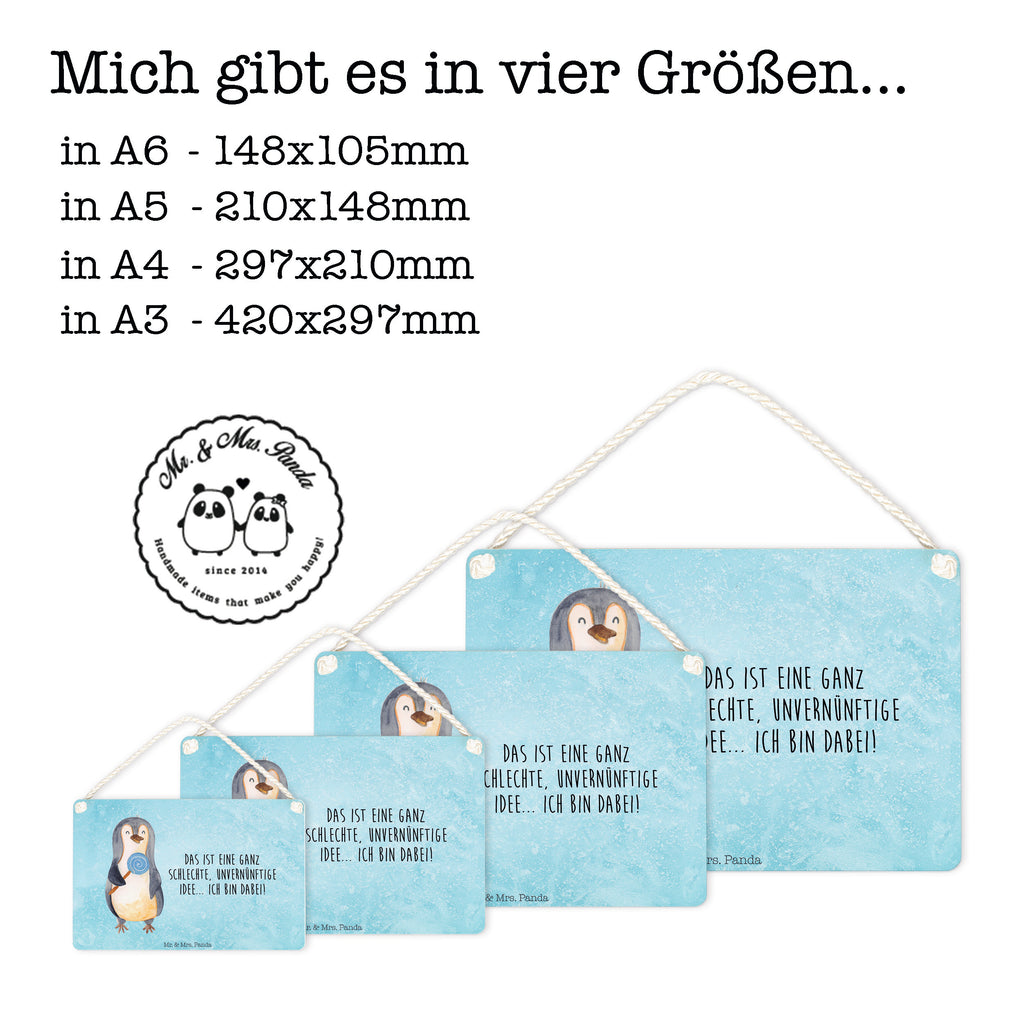 Deko Schild Pinguin Lolli Dekoschild, Deko Schild, Schild, Tür Schild, Türschild, Holzschild, Wandschild, Wanddeko, Pinguin, Pinguine, Lolli, Süßigkeiten, Blödsinn, Spruch, Rebell, Gauner, Ganove, Rabauke