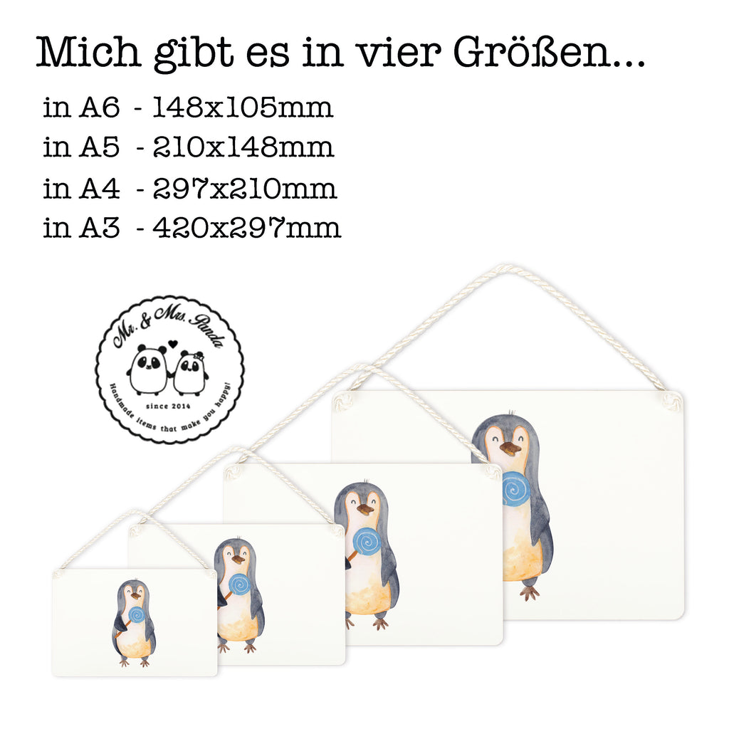 Deko Schild Pinguin Lolli Dekoschild, Deko Schild, Schild, Tür Schild, Türschild, Holzschild, Wandschild, Wanddeko, Pinguin, Pinguine, Lolli, Süßigkeiten, Blödsinn, Spruch, Rebell, Gauner, Ganove, Rabauke