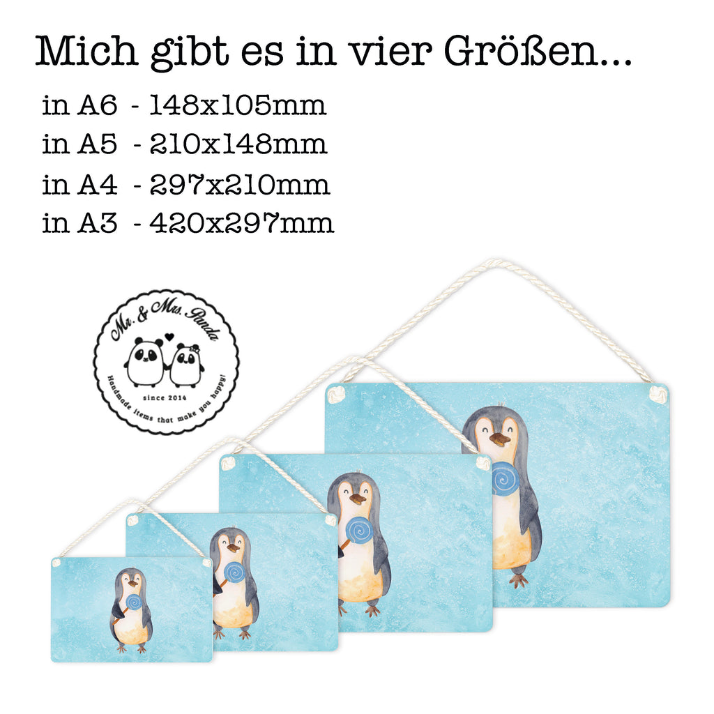 Deko Schild Pinguin Lolli Dekoschild, Deko Schild, Schild, Tür Schild, Türschild, Holzschild, Wandschild, Wanddeko, Pinguin, Pinguine, Lolli, Süßigkeiten, Blödsinn, Spruch, Rebell, Gauner, Ganove, Rabauke