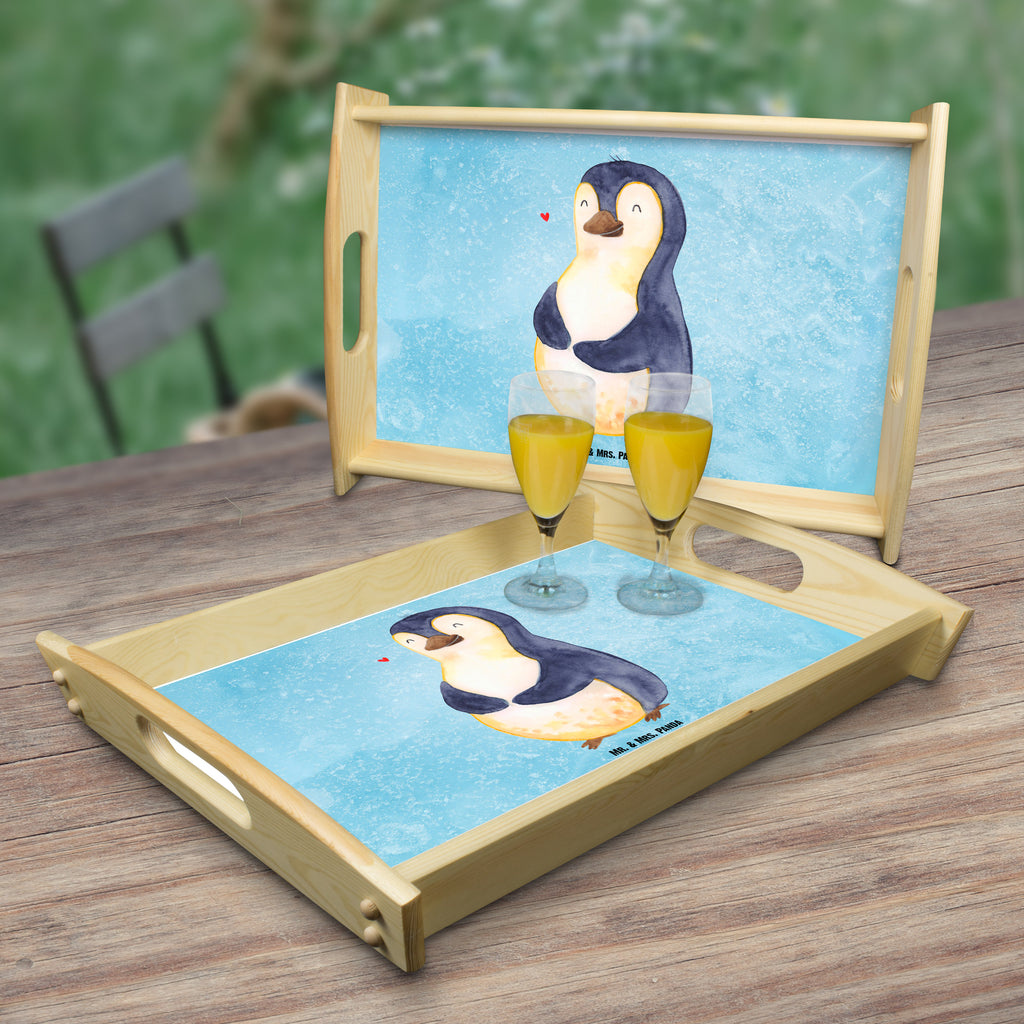 Serviertablett Pinguin Diät Tablett, Holztablett, Küchentablett, Dekotablett, Frühstückstablett, Pinguin, Pinguine, Diät, Abnehmen, Abspecken, Gewicht, Motivation, Selbstliebe, Körperliebe, Selbstrespekt