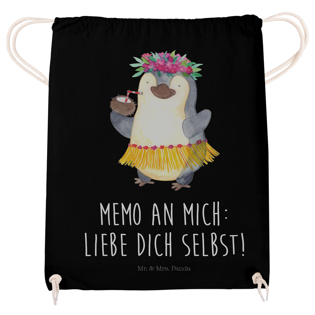 Sportbeutel Pinguin Kokosnuss Turnbeutel, Beutel, Sporttasche, Tasche, Stoffbeutel, Pinguin, Aloha, Hawaii, Urlaub, Kokosnuss, Pinguine