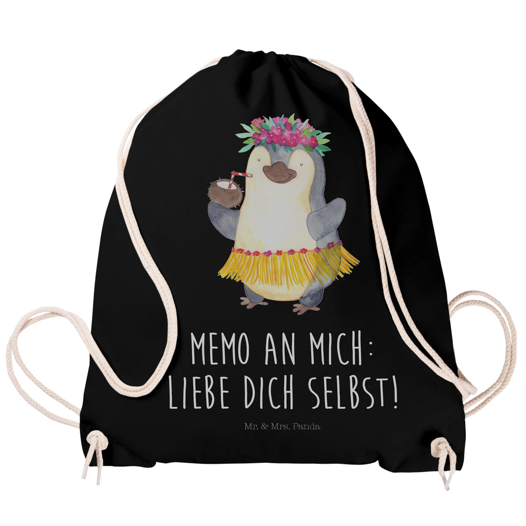 Sportbeutel Pinguin Kokosnuss Turnbeutel, Beutel, Sporttasche, Tasche, Stoffbeutel, Pinguin, Aloha, Hawaii, Urlaub, Kokosnuss, Pinguine
