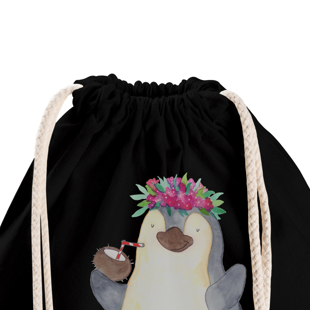 Sportbeutel Pinguin Kokosnuss Turnbeutel, Beutel, Sporttasche, Tasche, Stoffbeutel, Pinguin, Aloha, Hawaii, Urlaub, Kokosnuss, Pinguine