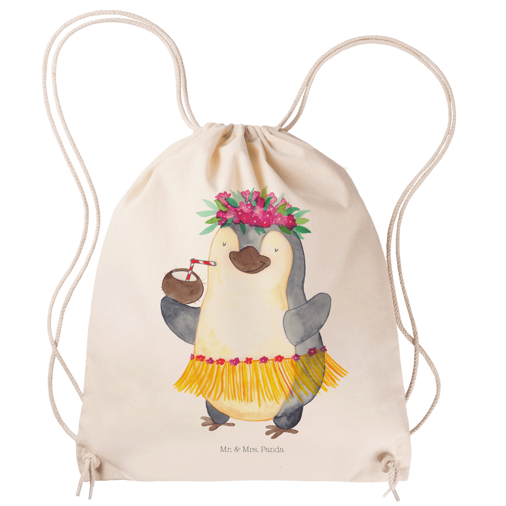 Sportbeutel Pinguin Kokosnuss Turnbeutel, Beutel, Sporttasche, Tasche, Stoffbeutel, Pinguin, Aloha, Hawaii, Urlaub, Kokosnuss, Pinguine