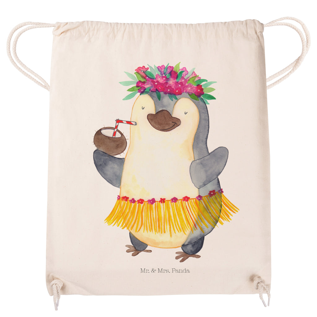Sportbeutel Pinguin Kokosnuss Turnbeutel, Beutel, Sporttasche, Tasche, Stoffbeutel, Pinguin, Aloha, Hawaii, Urlaub, Kokosnuss, Pinguine