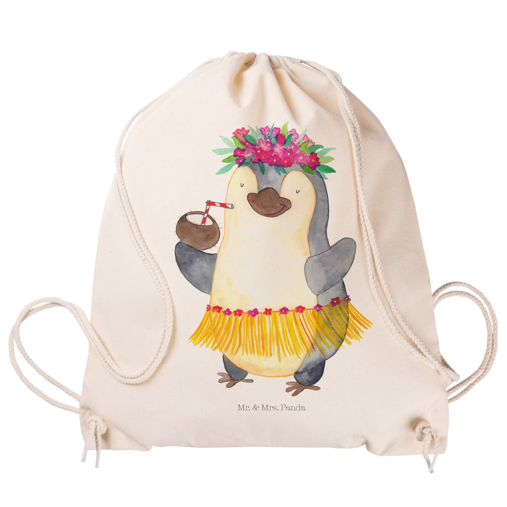 Sportbeutel Pinguin Kokosnuss Turnbeutel, Beutel, Sporttasche, Tasche, Stoffbeutel, Pinguin, Aloha, Hawaii, Urlaub, Kokosnuss, Pinguine