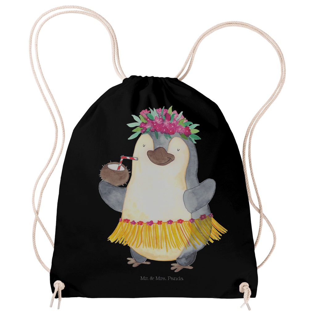 Sportbeutel Pinguin Kokosnuss Turnbeutel, Beutel, Sporttasche, Tasche, Stoffbeutel, Pinguin, Aloha, Hawaii, Urlaub, Kokosnuss, Pinguine
