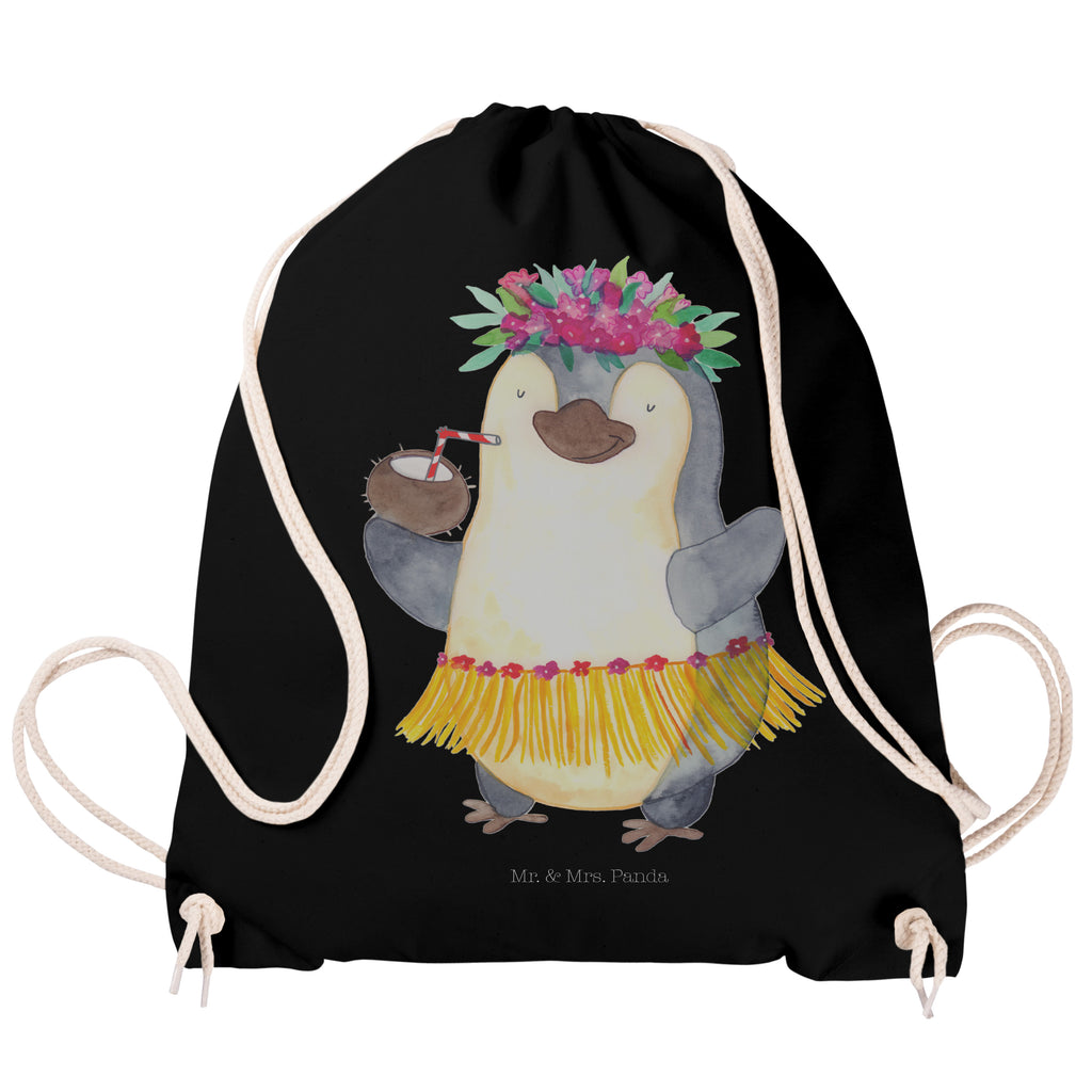 Sportbeutel Pinguin Kokosnuss Turnbeutel, Beutel, Sporttasche, Tasche, Stoffbeutel, Pinguin, Aloha, Hawaii, Urlaub, Kokosnuss, Pinguine