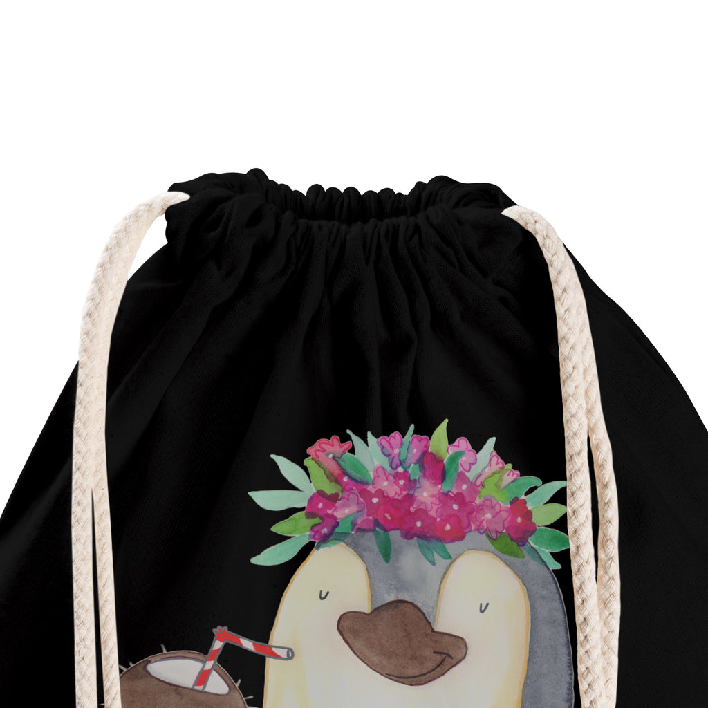 Sportbeutel Pinguin Kokosnuss Turnbeutel, Beutel, Sporttasche, Tasche, Stoffbeutel, Pinguin, Aloha, Hawaii, Urlaub, Kokosnuss, Pinguine