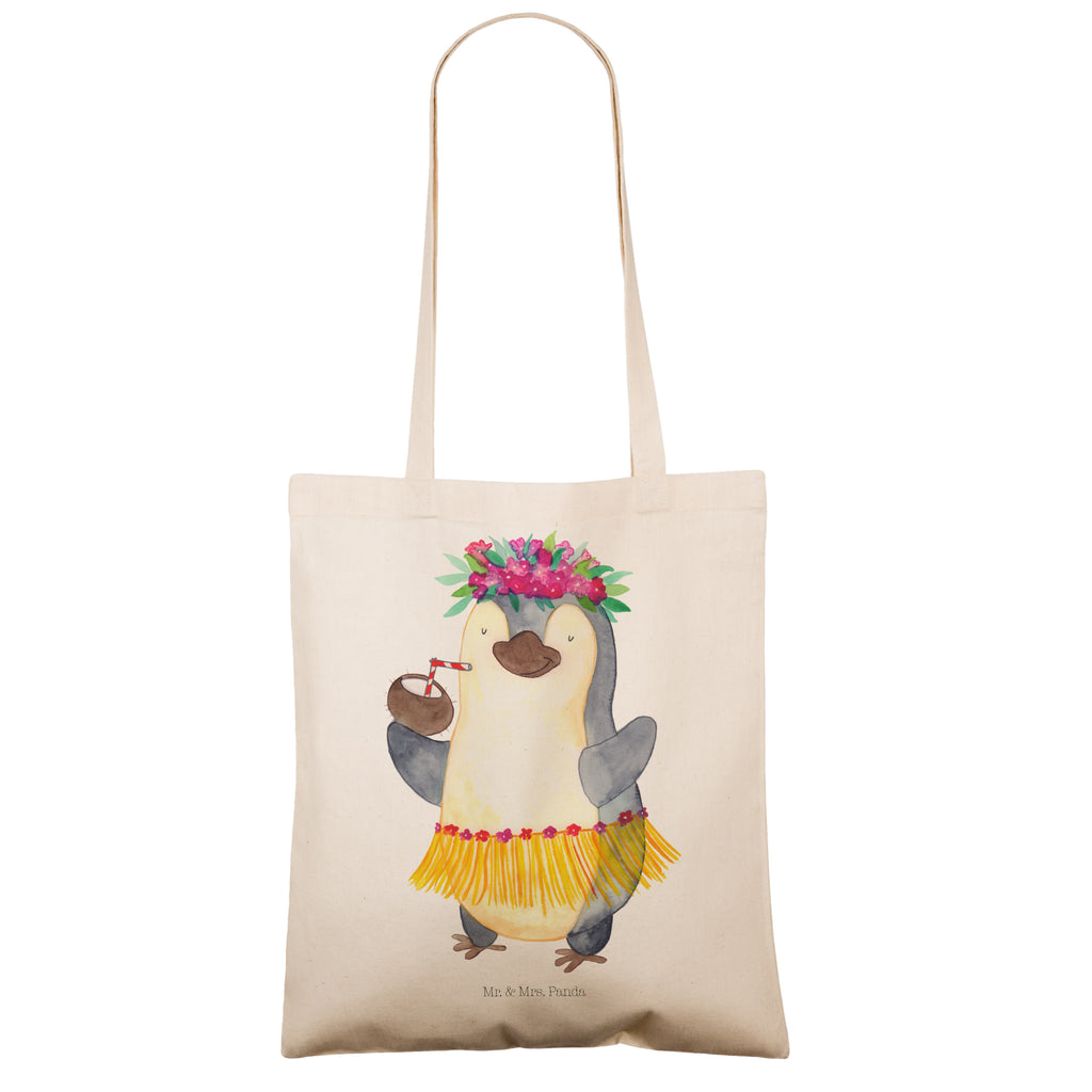 Tragetasche Pinguin Kokosnuss Beuteltasche, Beutel, Einkaufstasche, Jutebeutel, Stoffbeutel, Pinguin, Aloha, Hawaii, Urlaub, Kokosnuss, Pinguine