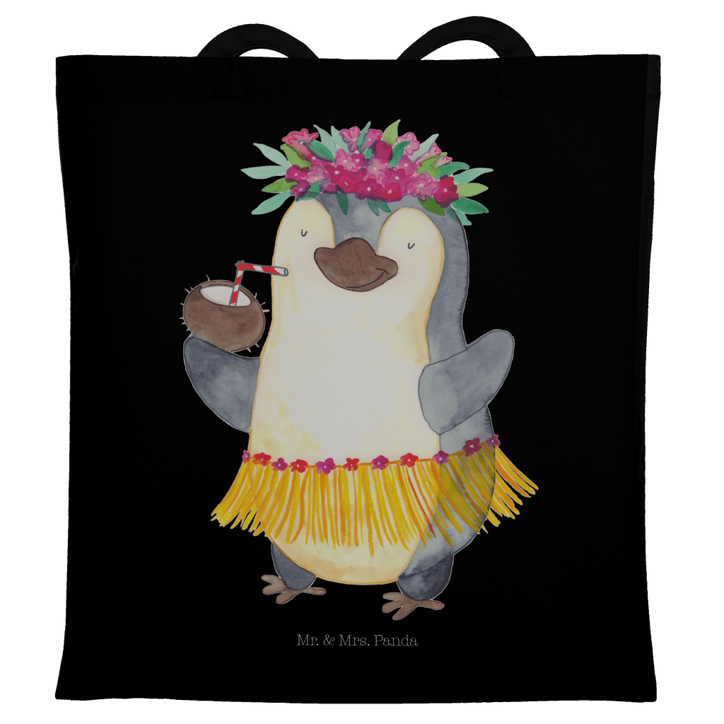 Tragetasche Pinguin Kokosnuss Beuteltasche, Beutel, Einkaufstasche, Jutebeutel, Stoffbeutel, Pinguin, Aloha, Hawaii, Urlaub, Kokosnuss, Pinguine