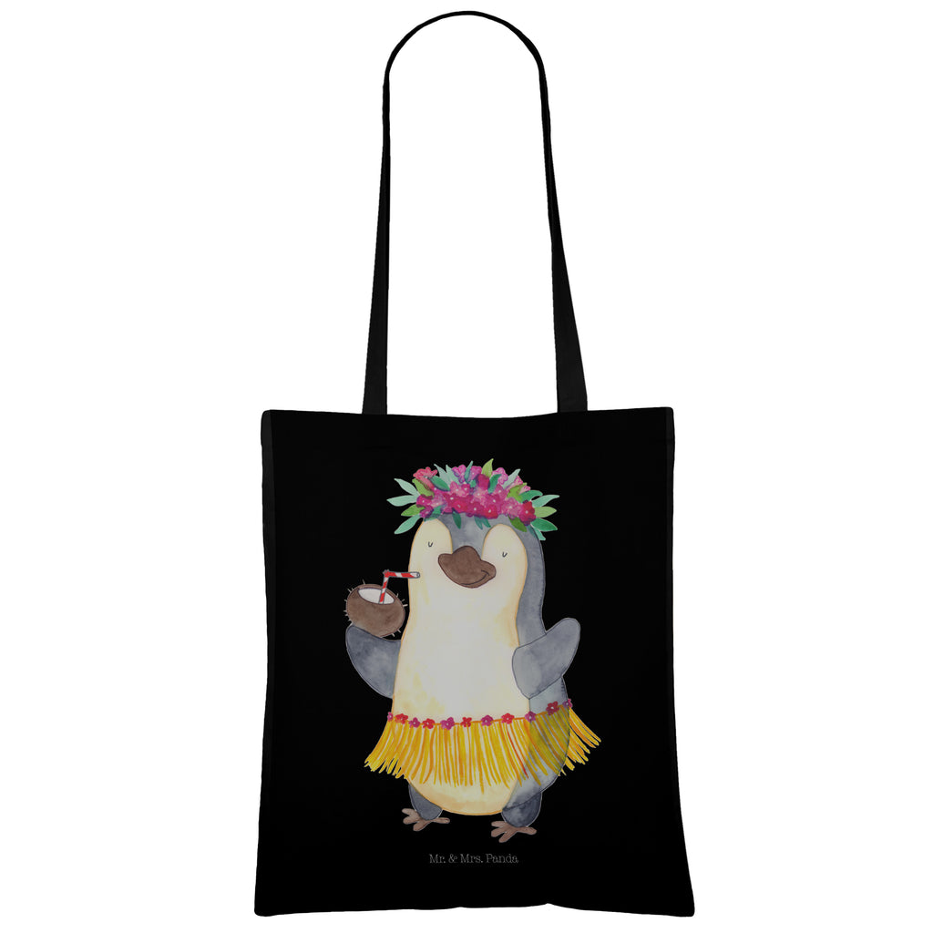 Tragetasche Pinguin Kokosnuss Beuteltasche, Beutel, Einkaufstasche, Jutebeutel, Stoffbeutel, Pinguin, Aloha, Hawaii, Urlaub, Kokosnuss, Pinguine