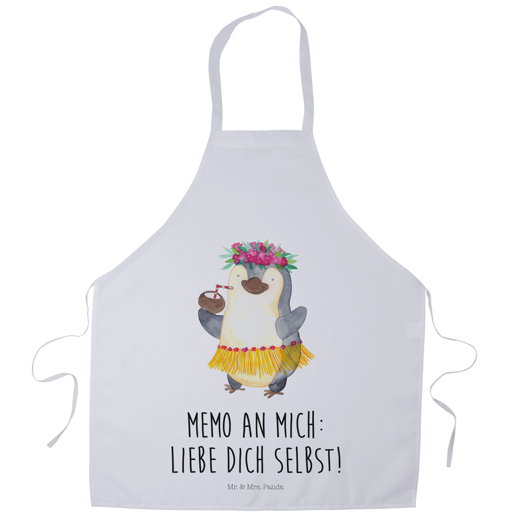 Kochschürze Pinguin Kokosnuss Schürze, Backschürze, Küchenschürze, Grillschürze, Latzschürze, Pinguin, Aloha, Hawaii, Urlaub, Kokosnuss, Pinguine