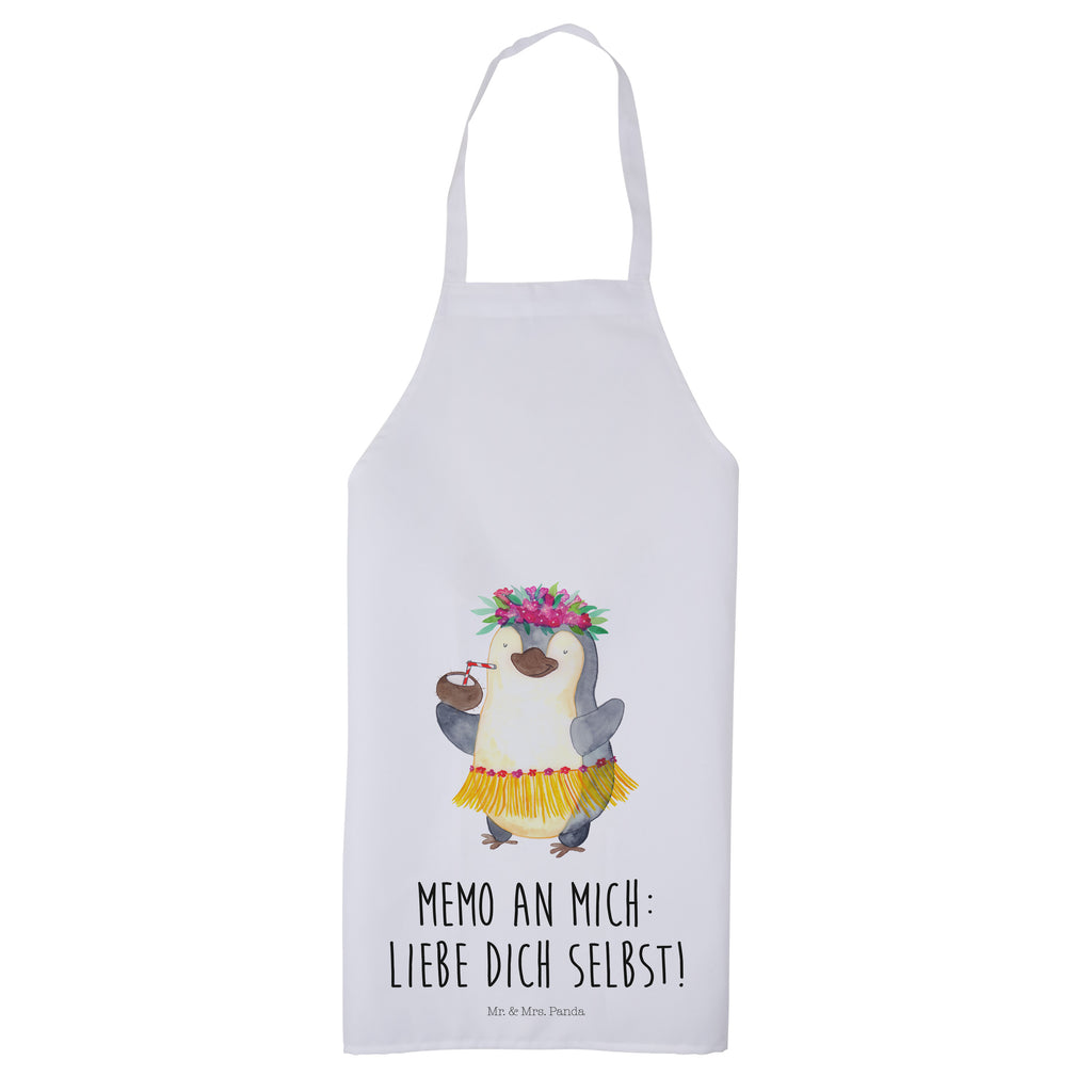 Kochschürze Pinguin Kokosnuss Schürze, Backschürze, Küchenschürze, Grillschürze, Latzschürze, Pinguin, Aloha, Hawaii, Urlaub, Kokosnuss, Pinguine