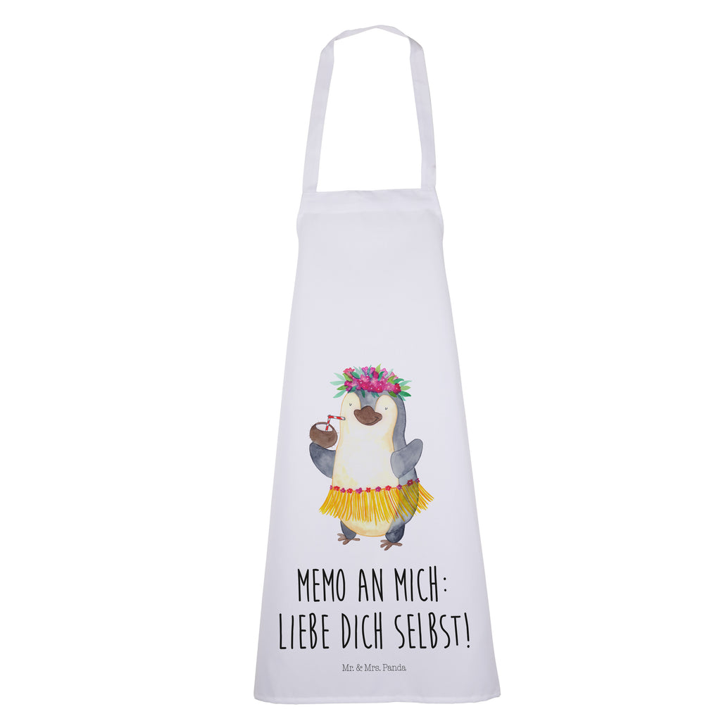 Kochschürze Pinguin Kokosnuss Schürze, Backschürze, Küchenschürze, Grillschürze, Latzschürze, Pinguin, Aloha, Hawaii, Urlaub, Kokosnuss, Pinguine