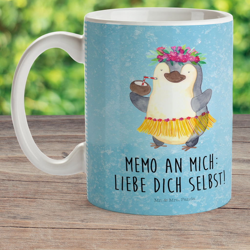 Kindertasse Pinguin Kokosnuss Kunststoff Tasse, Kindergarten, Tasse, Trinkbecher, Camping Becher, Kaffeetasse, Kunststoffbecher, Kindergartenbecher, Outdoorgeschirr, Kunststoffgeschirr, Reisebecher, Reisetasse, Kinderbecher, Pinguin, Aloha, Hawaii, Urlaub, Kokosnuss, Pinguine