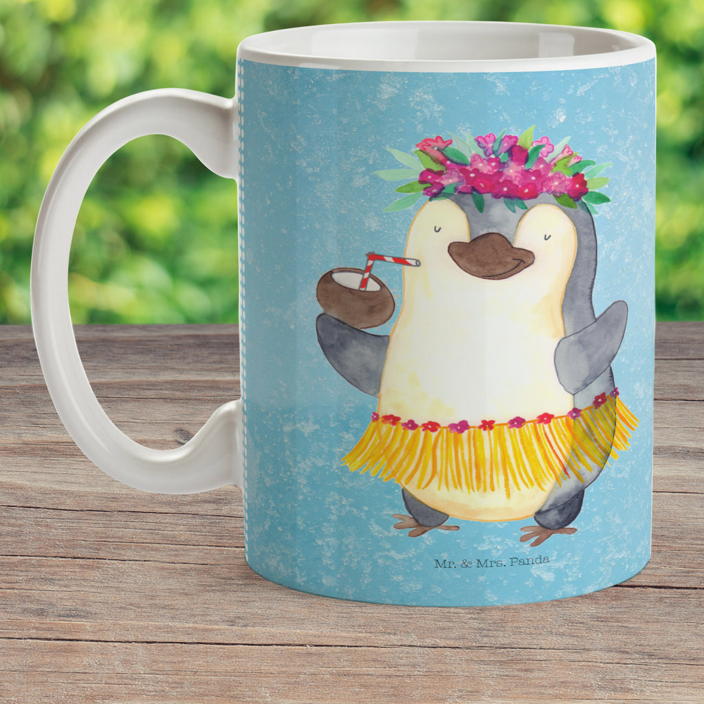 Kindertasse Pinguin Kokosnuss Kunststoff Tasse, Kindergarten, Tasse, Trinkbecher, Camping Becher, Kaffeetasse, Kunststoffbecher, Kindergartenbecher, Outdoorgeschirr, Kunststoffgeschirr, Reisebecher, Reisetasse, Kinderbecher, Pinguin, Aloha, Hawaii, Urlaub, Kokosnuss, Pinguine