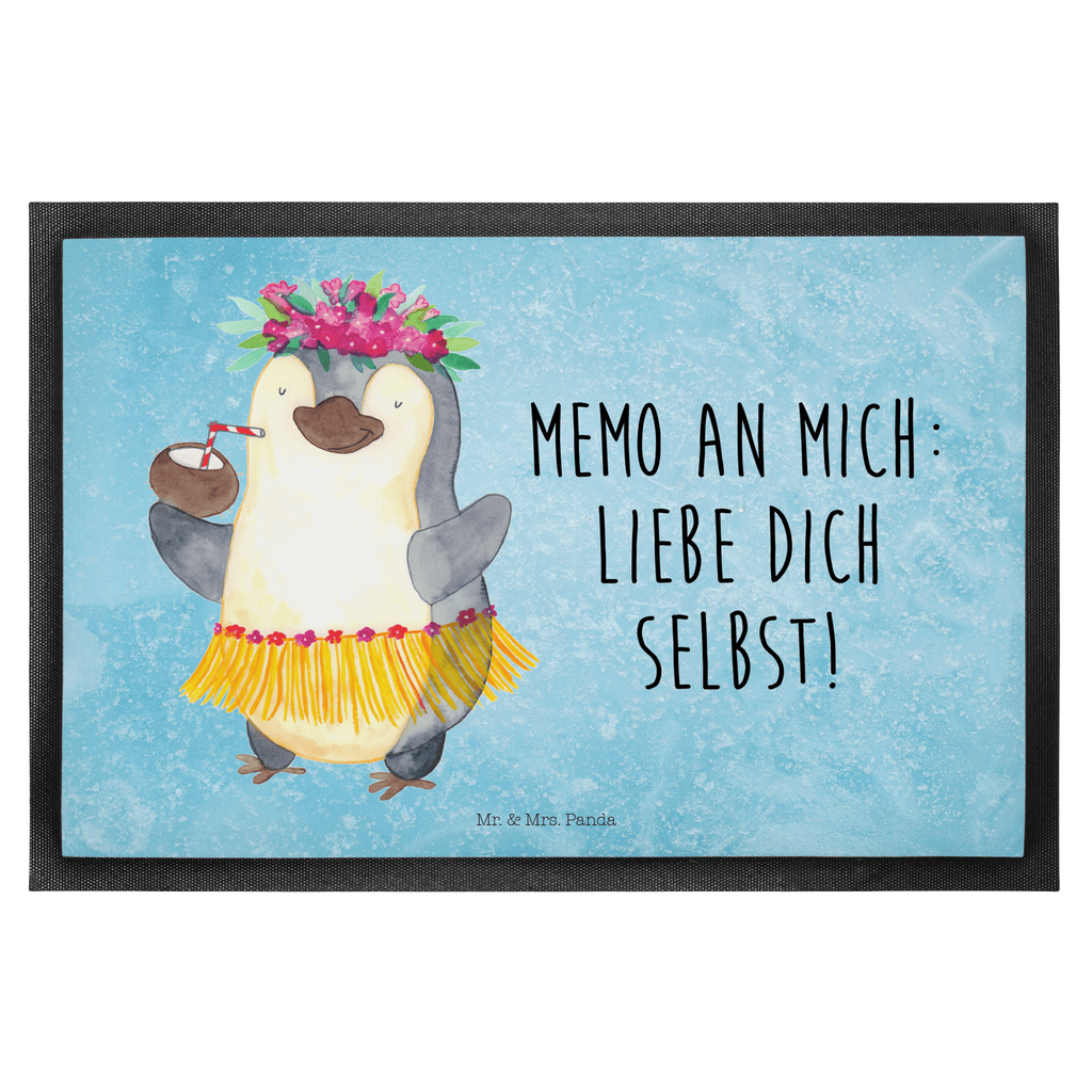 Fußmatte Pinguin Kokosnuss Türvorleger, Schmutzmatte, Fußabtreter, Matte, Schmutzfänger, Fußabstreifer, Schmutzfangmatte, Türmatte, Motivfußmatte, Haustürmatte, Vorleger, Pinguin, Aloha, Hawaii, Urlaub, Kokosnuss, Pinguine