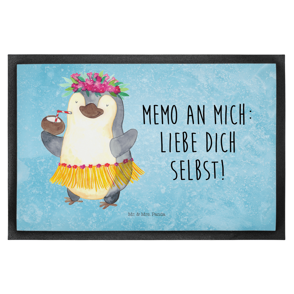Fußmatte Pinguin Kokosnuss Türvorleger, Schmutzmatte, Fußabtreter, Matte, Schmutzfänger, Fußabstreifer, Schmutzfangmatte, Türmatte, Motivfußmatte, Haustürmatte, Vorleger, Pinguin, Aloha, Hawaii, Urlaub, Kokosnuss, Pinguine