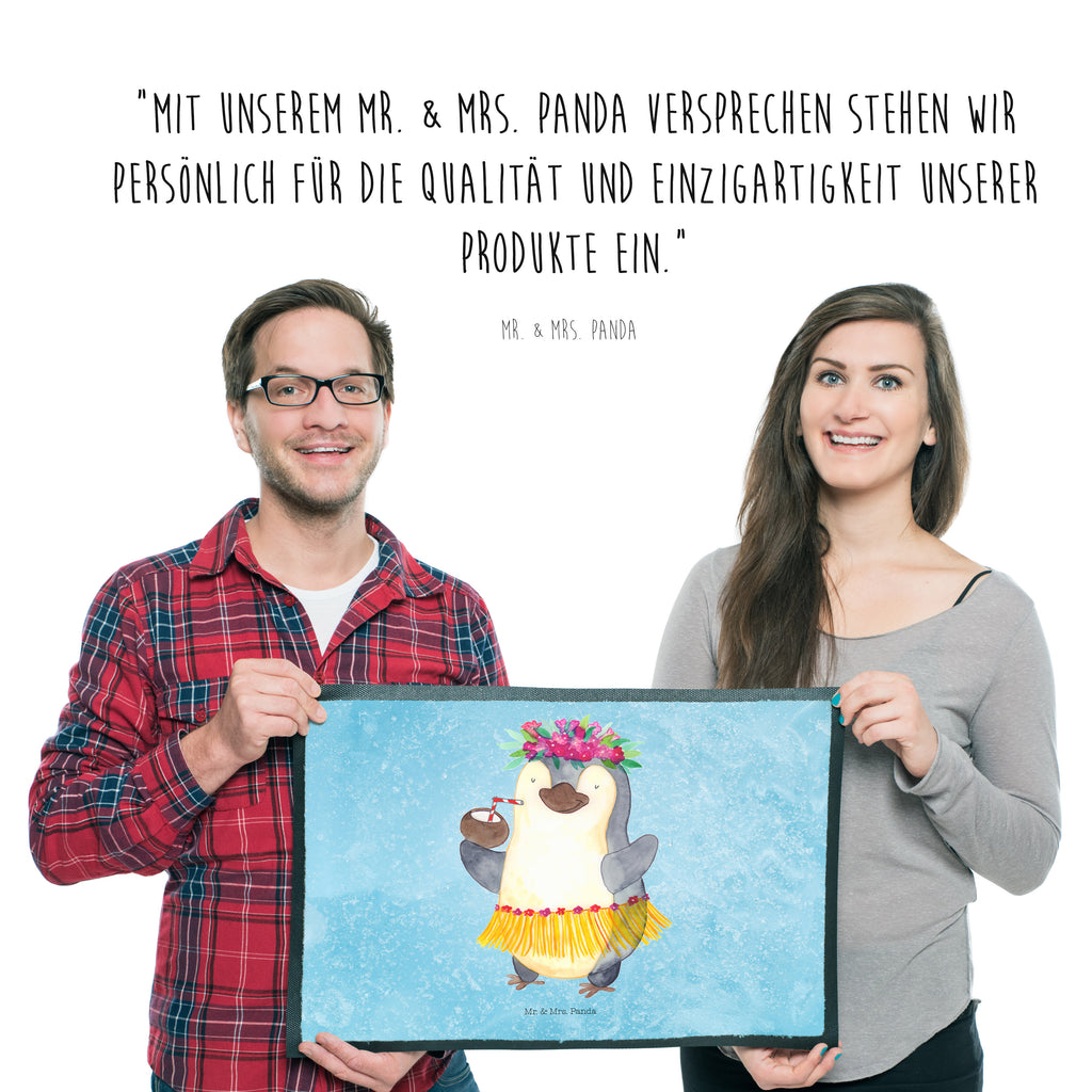 Fußmatte Pinguin Kokosnuss Türvorleger, Schmutzmatte, Fußabtreter, Matte, Schmutzfänger, Fußabstreifer, Schmutzfangmatte, Türmatte, Motivfußmatte, Haustürmatte, Vorleger, Pinguin, Aloha, Hawaii, Urlaub, Kokosnuss, Pinguine