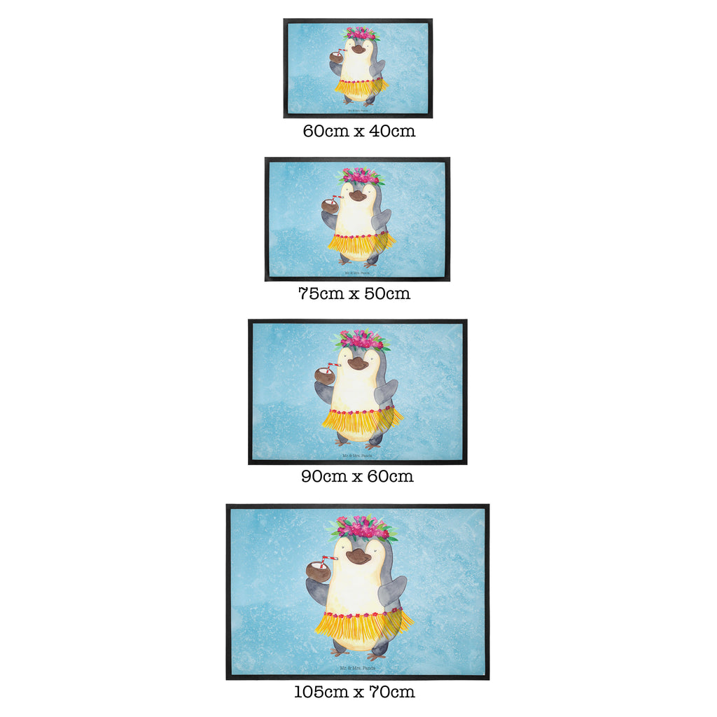 Fußmatte Pinguin Kokosnuss Türvorleger, Schmutzmatte, Fußabtreter, Matte, Schmutzfänger, Fußabstreifer, Schmutzfangmatte, Türmatte, Motivfußmatte, Haustürmatte, Vorleger, Pinguin, Aloha, Hawaii, Urlaub, Kokosnuss, Pinguine